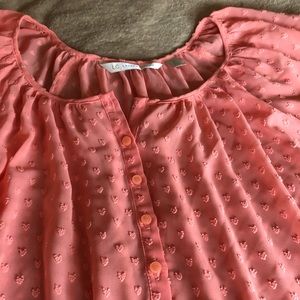 Lauren Conrad Coral colored blouse XL